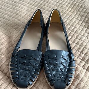 Nisolo Black Woven Leather Flats